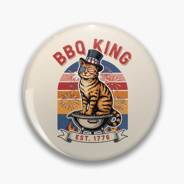 Item preview, BBQ King Patriotic Cat designed and sold by WikaKowalczyk.