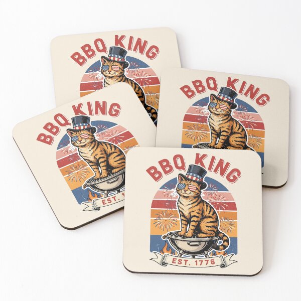 Item preview, BBQ King Patriotic Cat designed and sold by WikaKowalczyk.