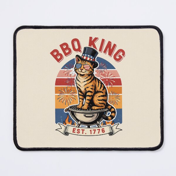 Item preview, BBQ King Patriotic Cat designed and sold by WikaKowalczyk.