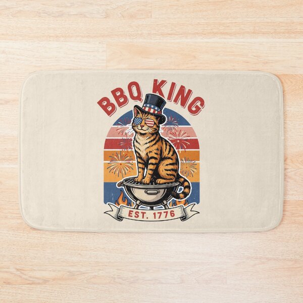 Item preview, BBQ King Patriotic Cat designed and sold by WikaKowalczyk.