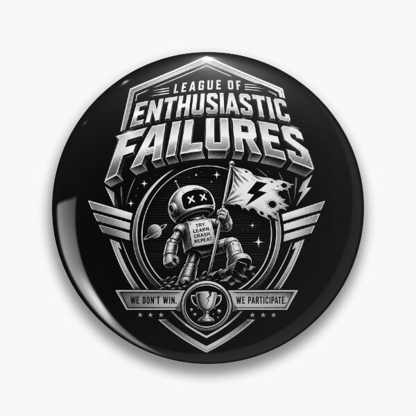 Item preview, League of Enthusiastic Failures | Retro Futuristic Humor designed and sold by Jandedan.