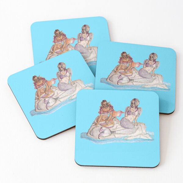 Item preview, Lesbian and demisexuel pride mermaids designed and sold by Puppycat85.