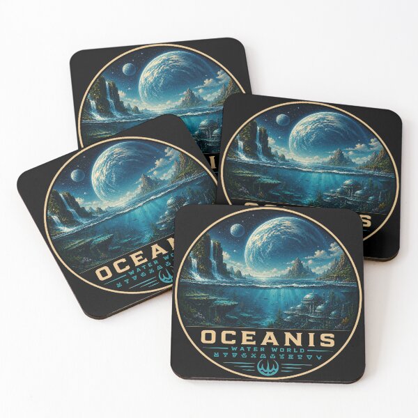 Item preview, OCEANIS – Water World Alien Planet Sci-Fi Space Emblem designed and sold by ChemiroL.