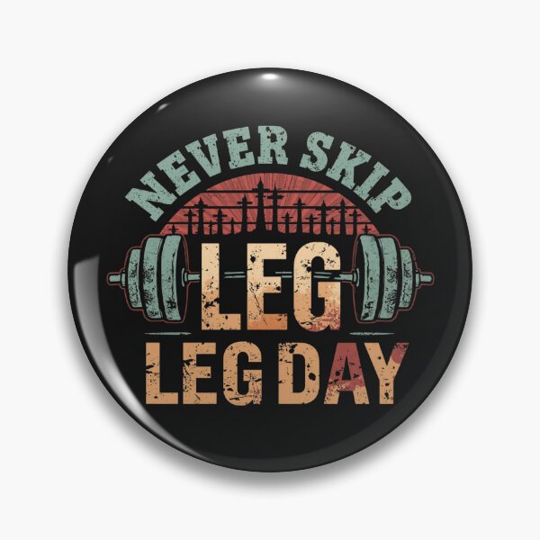Item preview, Never Skip Leg Day – Retro 1980s Gym Workout Motivation designed and sold by Sparkofart07.