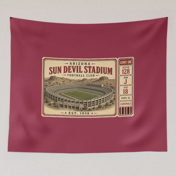 Item preview, Sun Devil Stadium Vintage Ticket | Arizona Retro Football Stadium designed and sold by GhostDawgs.