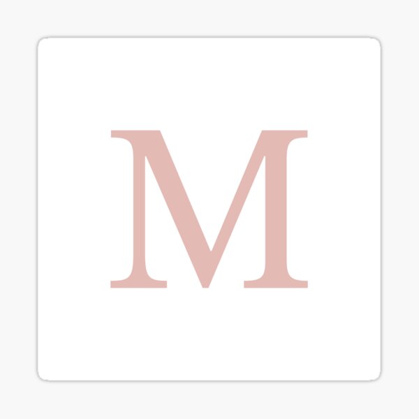 Artikel-Vorschau von Weiß Basic Rose Gold Monogramm M, designt und verkauft von rewstudio.