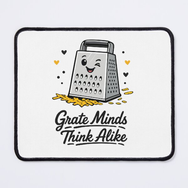 Item preview, Grate Minds Think Alike – Funny Cheese Grater Pun Design designed and sold by Apotheosis by Irie Meraki.