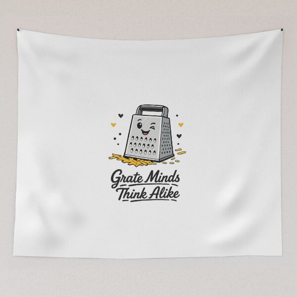 Item preview, Grate Minds Think Alike – Funny Cheese Grater Pun Design designed and sold by Apotheosis by Irie Meraki.