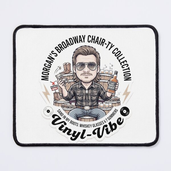 Item preview, Broadway Chair-ty Mullet Man Vinyl designed and sold by Vinyl-Vibe.