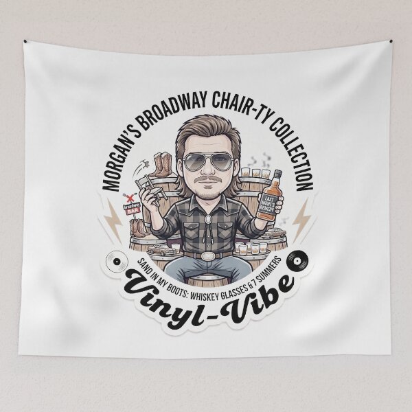 Item preview, Broadway Chair-ty Mullet Man Vinyl designed and sold by Vinyl-Vibe.