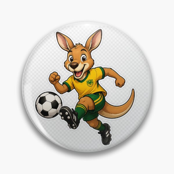 Item preview, Cute Kangaroo Soccer Sticker designed and sold by NMagz87.