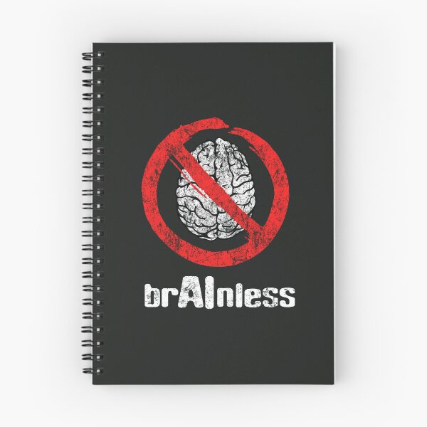 Item preview, STOP AI / Anti-AI Symbol - brAInless designed and sold by Frank J. Art.