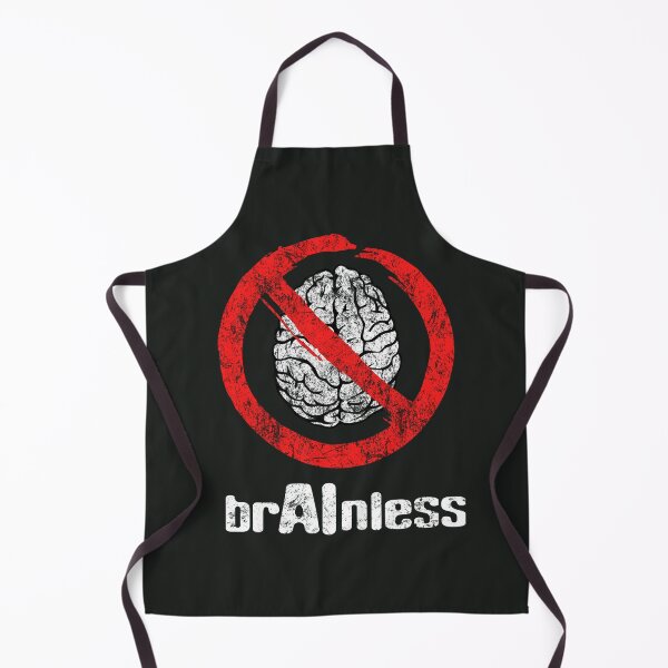 Item preview, STOP AI / Anti-AI Symbol - brAInless designed and sold by Frank J. Art.