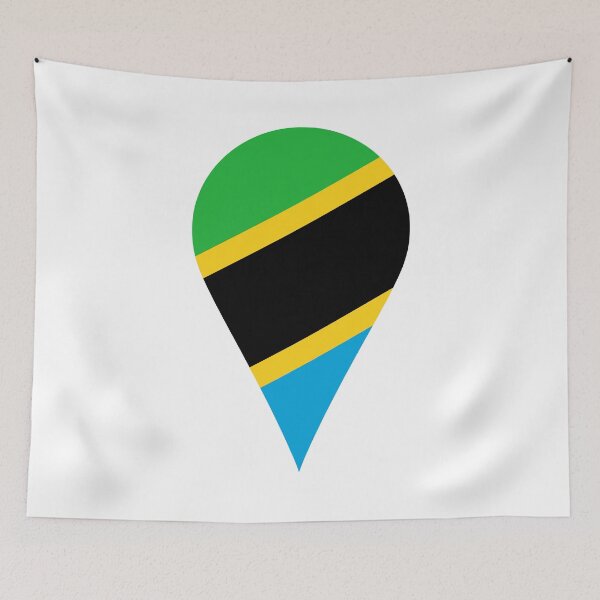 Item preview, Tanzania Flag Location Pin Map Marker | Tanzanian Destination GPS Icon designed and sold by NTGUILTY.