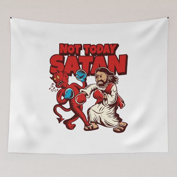 Item preview, Not Today Satan - Christian Quote designed and sold by Zerhof.