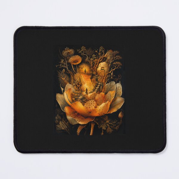 Item preview, Gothic Botanical Surrealism – Golden Autumn Flower Fantasy World designed and sold by marianka91.