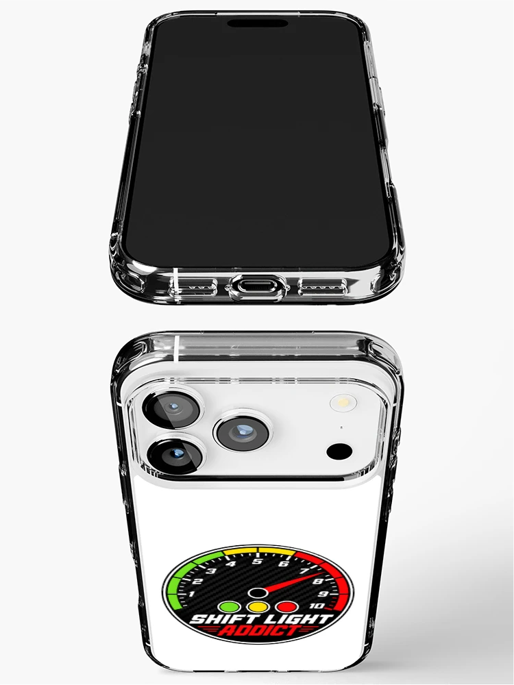 Thumbnail 3 of 5, iPhone Case, Shift Light Addict - Sim Racing Humor designed and sold by GarageGraphics.
