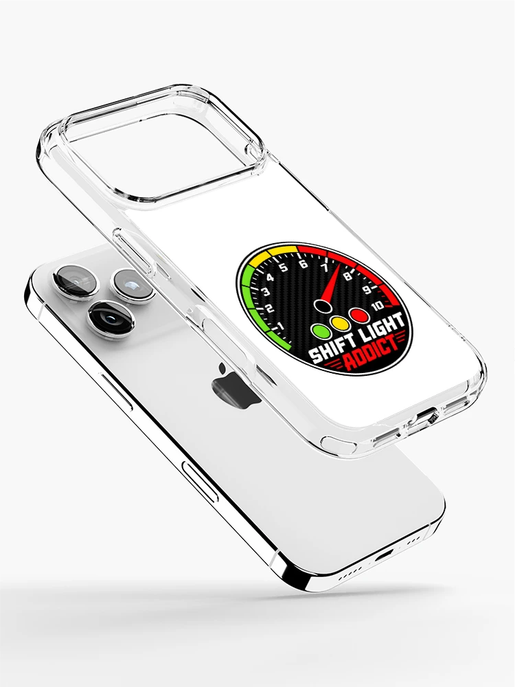 Thumbnail 2 of 5, iPhone Case, Shift Light Addict - Sim Racing Humor designed and sold by GarageGraphics.