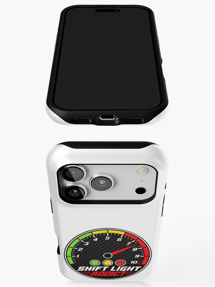 Thumbnail 3 of 4, iPhone Case, Shift Light Addict - Sim Racing Humor designed and sold by GarageGraphics.