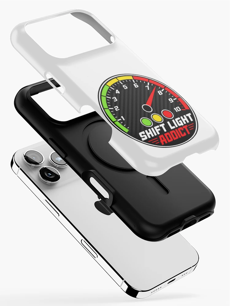 Thumbnail 2 of 4, iPhone Case, Shift Light Addict - Sim Racing Humor designed and sold by GarageGraphics.
