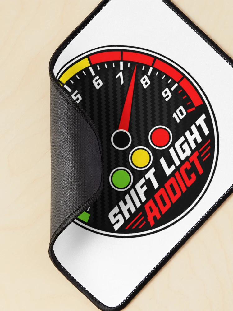 Thumbnail 2 of 5, Mouse Pad, Shift Light Addict - Sim Racing Humor designed and sold by GarageGraphics.