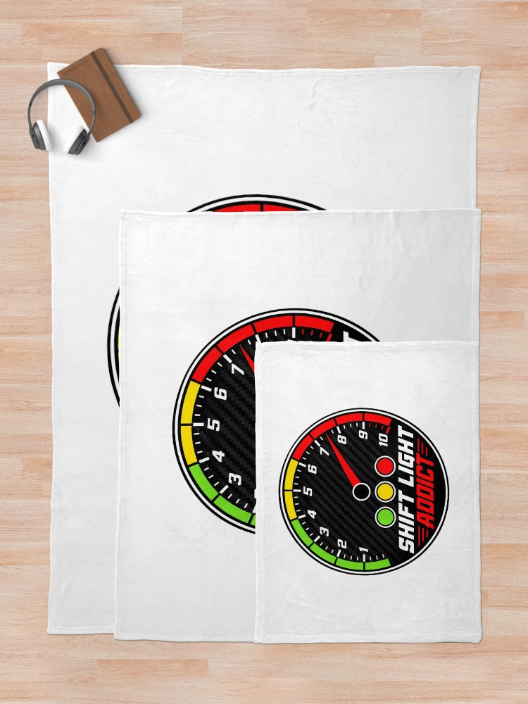 Thumbnail 5 of 6, Throw Blanket, Shift Light Addict - Sim Racing Humor designed and sold by GarageGraphics.
