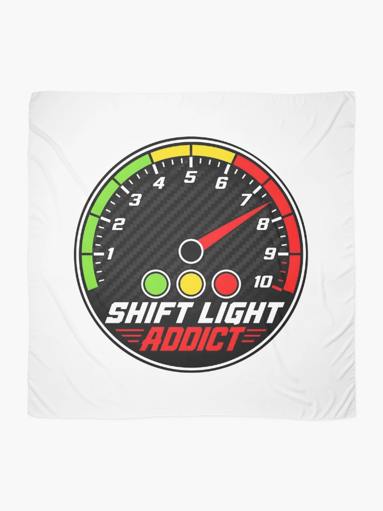 Thumbnail 2 of 3, Scarf, Shift Light Addict - Sim Racing Humor designed and sold by GarageGraphics.