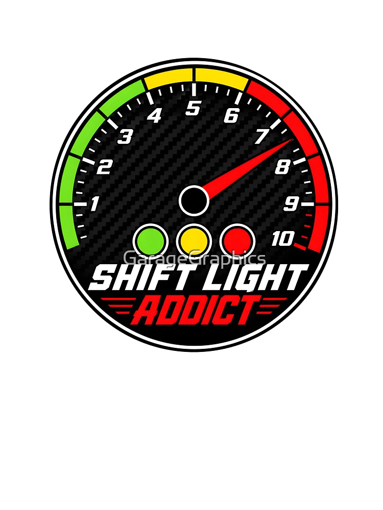 Thumbnail 4 of 4, Boxy T-Shirt, Shift Light Addict - Sim Racing Humor designed and sold by GarageGraphics.