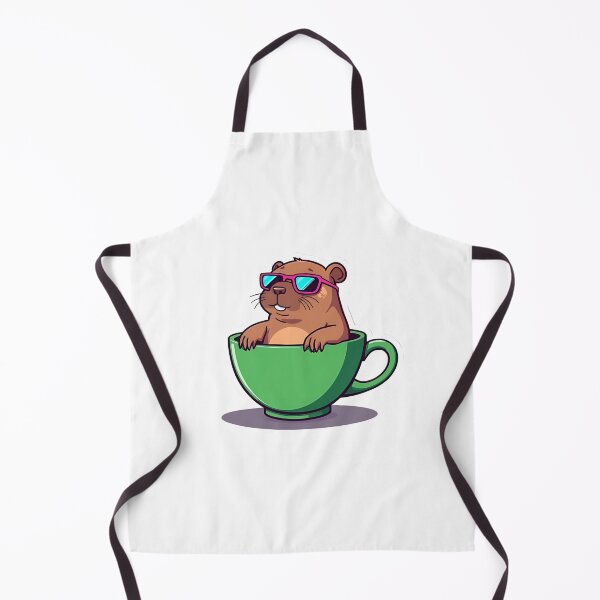 Item preview, Cute Kawaii Capybara in Matcha Tea Cup Sticker designed and sold by RareVisuals.