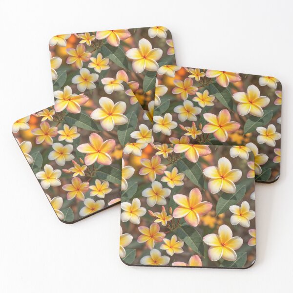 Item preview, Tropical Yellow Plumeria Flower Pattern designed and sold by IntelliMindDesigns.