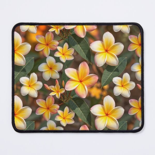 Item preview, Tropical Yellow Plumeria Flower Pattern designed and sold by IntelliMindDesigns.