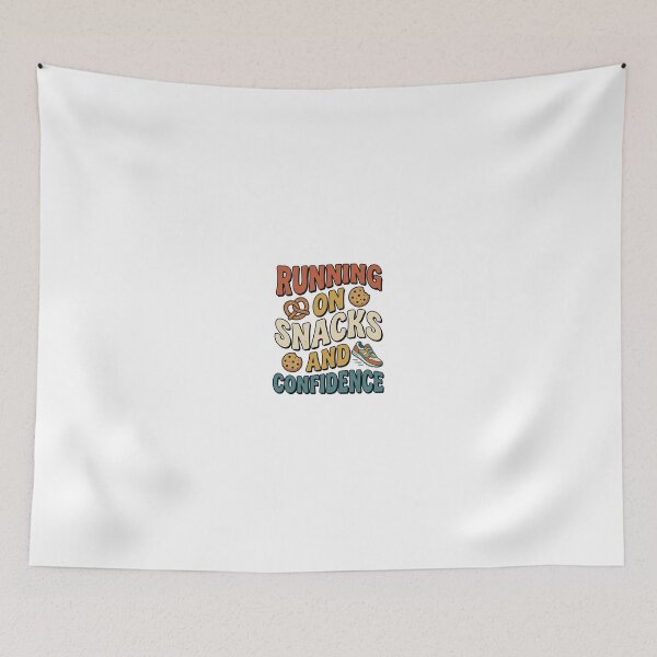Item preview, Running on Snacks and Confidence Funny Foodie Quote  designed and sold by NovaPrints Designs.