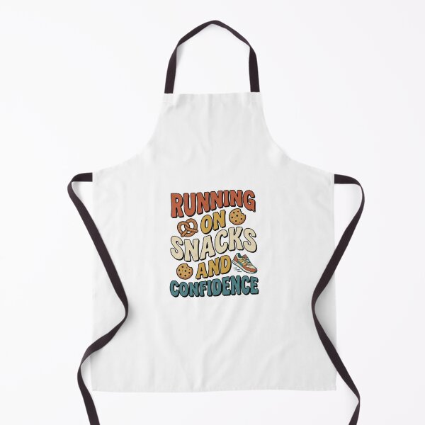 Item preview, Running on Snacks and Confidence Funny Foodie Quote designed and sold by NovaPrints Designs.