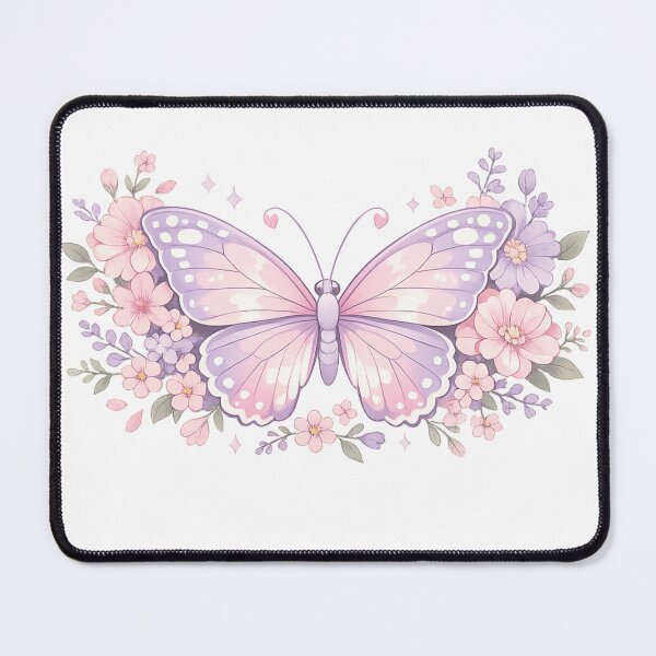 Item preview, Pastel Butterfly & Floral Harmony – Feminine Aesthetic Vector Design designed and sold by stickyverselab.