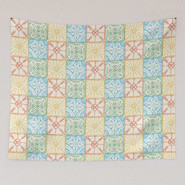 Item preview, Colorful Amalfi style tile seamless pattern designed and sold by OM-lova.