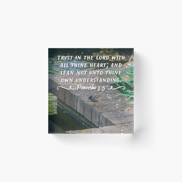 Item preview, Proverbs 3 5 Trust In The Lord - Bible Verse Quote designed and sold by InsprtnlArtbyDP.