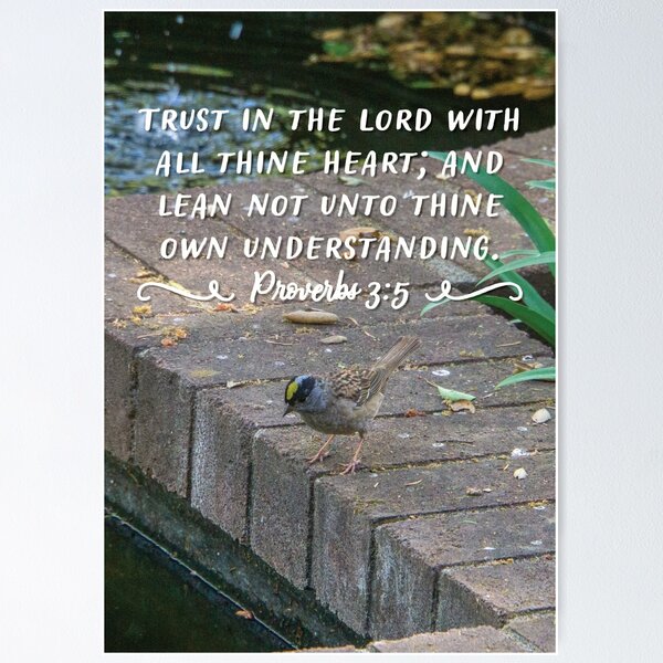 Item preview, Proverbs 3 5 Trust In The Lord - Bible Verse Quote designed and sold by InsprtnlArtbyDP.