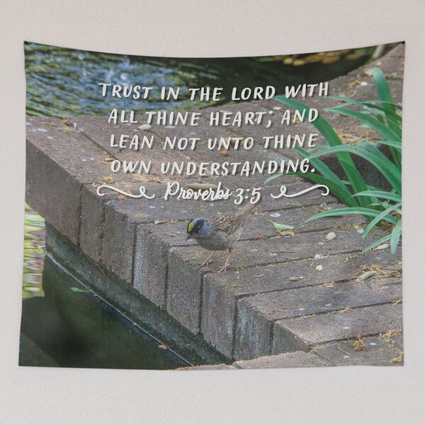 Item preview, Proverbs 3 5 Trust In The Lord - Bible Verse Quote designed and sold by InsprtnlArtbyDP.
