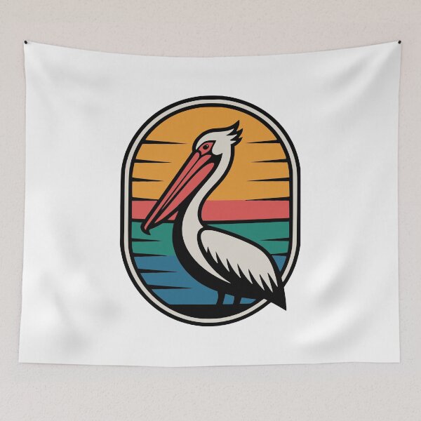 Item preview, Retro Coastal Pelican Sunset designed and sold by AntiqueImages.