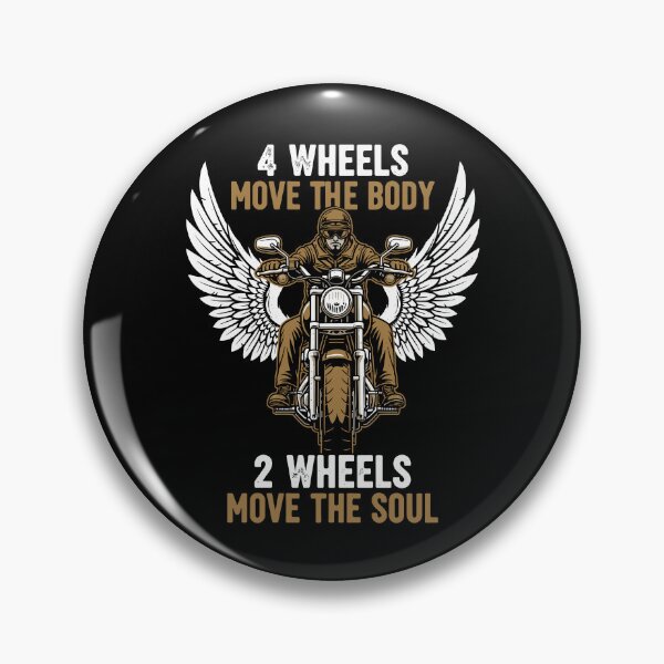 Item preview, 4 Wheels Move The Body 2 Wheels Move The Soul Vintage Motorcycle Biker designed and sold by MysticMirth.