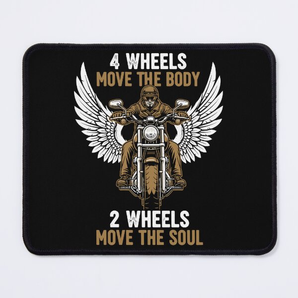 Item preview, 4 Wheels Move The Body 2 Wheels Move The Soul Vintage Motorcycle Biker designed and sold by MysticMirth.