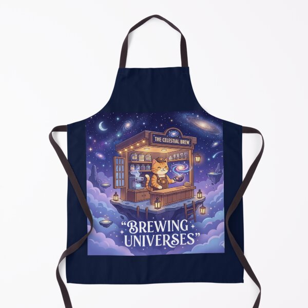 Item preview, The Celestial Brew – Cosmic Cat Café designed and sold by Dogandesighn.