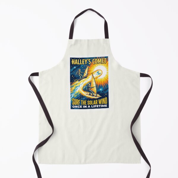 Item preview, Halley's Comet Retro NASA Travel Poster Solar Surf designed and sold by RetroRewind Studio.