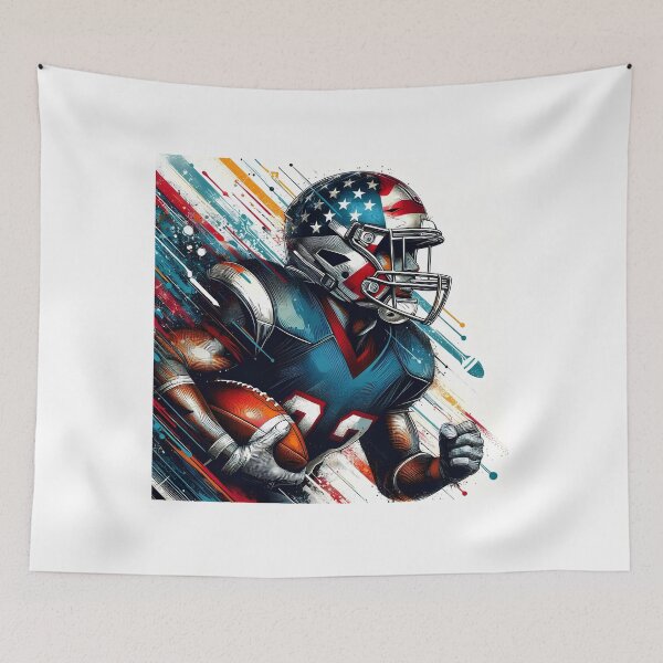 Item preview, American Football Fan Cartoon Sticker | Football Supporter Design designed and sold by aminesez22.