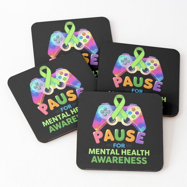Item preview, Pause For Mental Health Awareness Gamer Green Ribbon Video Game designed and sold by MysticMirth.