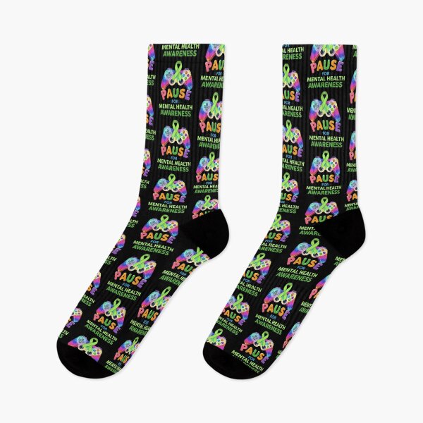 Item preview, Pause For Mental Health Awareness Gamer Green Ribbon Video Game designed and sold by MysticMirth.
