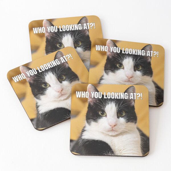 Item preview, Who you looking-cat designed and sold by teritory.