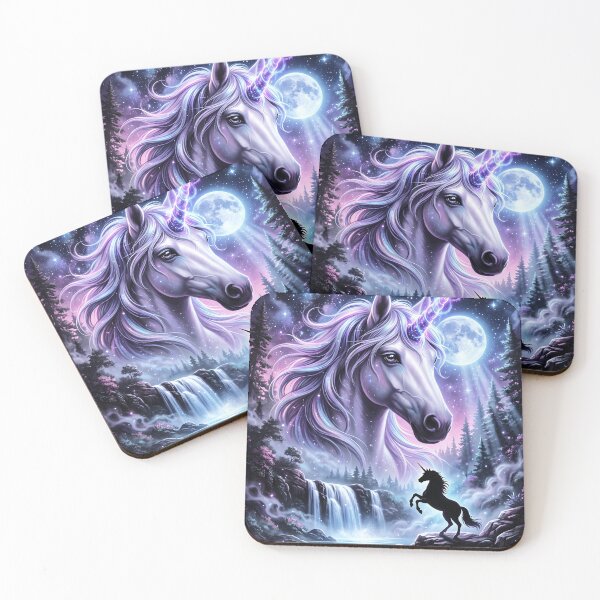 Item preview, Unicorn Howling To The Moon Vintage Funny Fantasy Creature designed and sold by YourArt7.