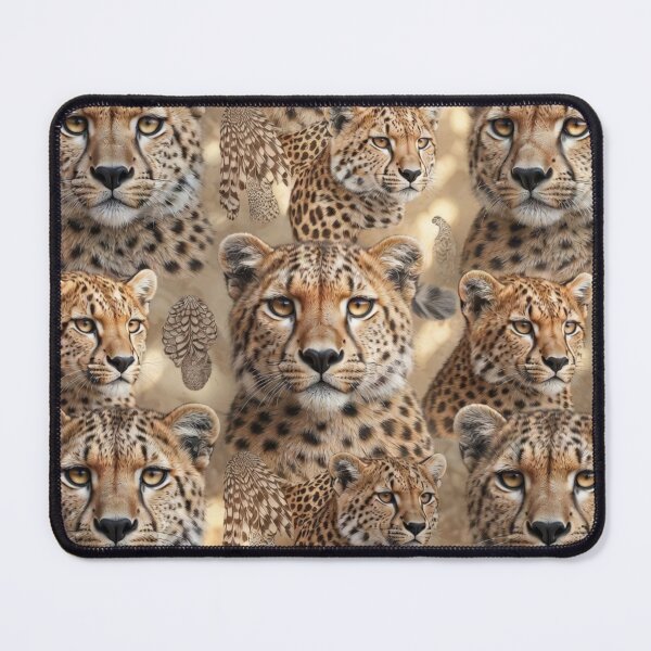 Item preview, Bold Cheetah Face Repeating Pattern designed and sold by IntelliMindDesigns.