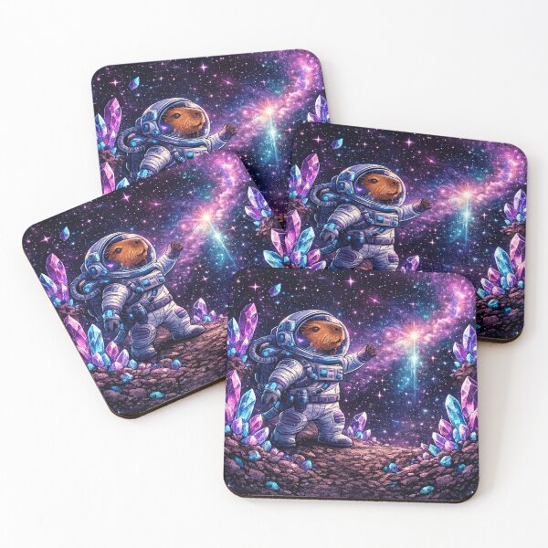 Item preview, Astronaut Capybara Cosmic Adventure Vibes designed and sold by NovaMoodCo.